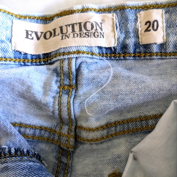 Evolution In Design Light Wash Distressed Jeans - Picture 7 of 11